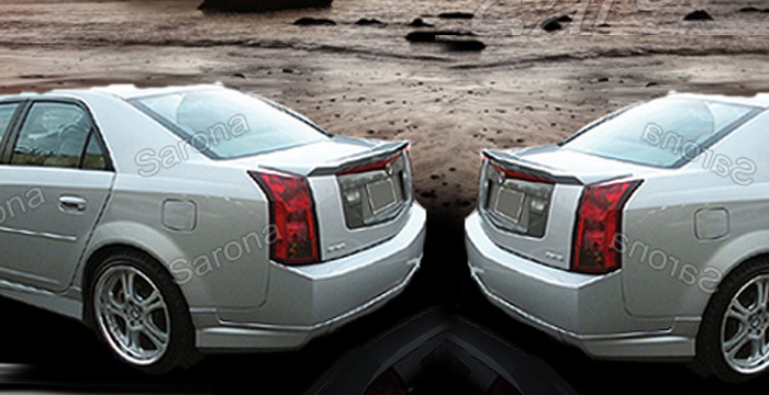 Custom Cadillac CTS  Sedan Rear Add-on Lip (2003 - 2007) - $359.00 (Part #CD-002-RA)